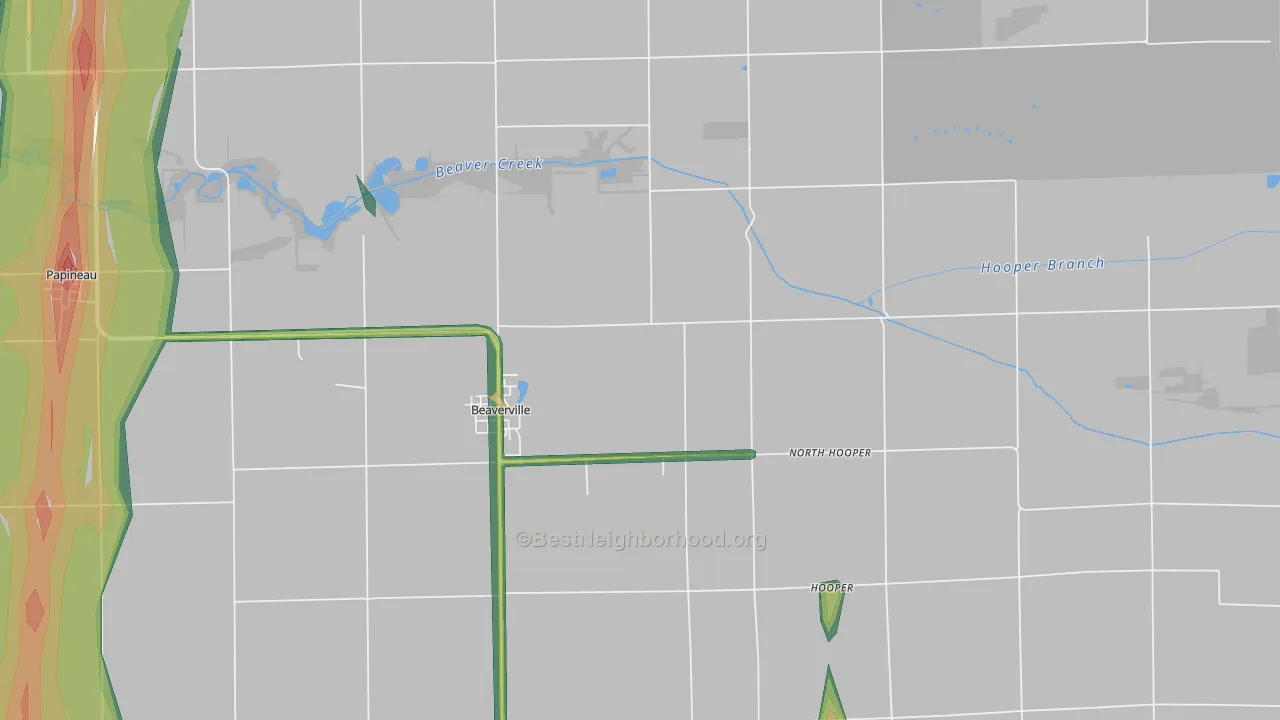 60912, IL Map of Noise Levels in 60912