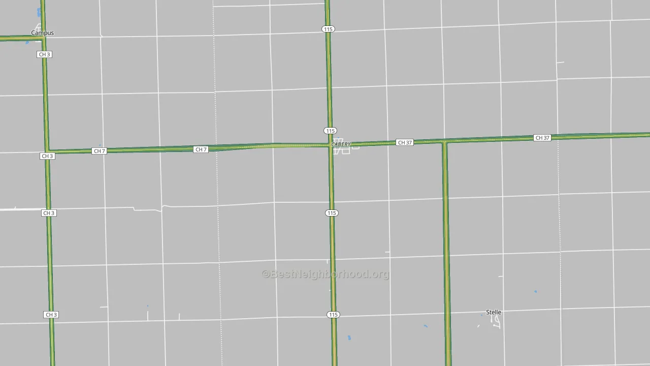 60919, IL Map of Noise Levels in 60919