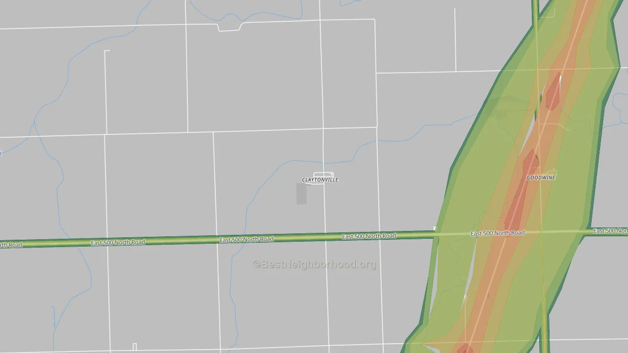 60926, IL Map of Noise Levels in 60926