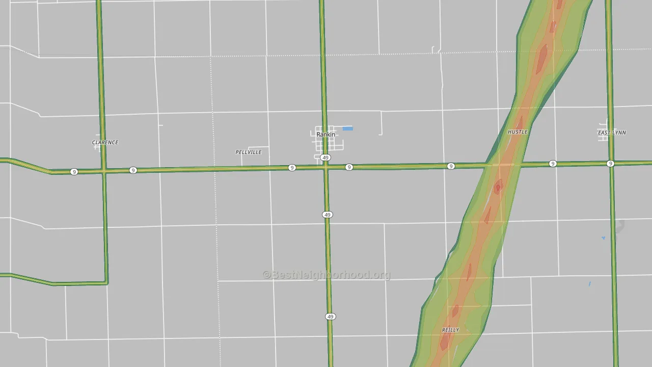 60960, IL Map of Noise Levels in 60960