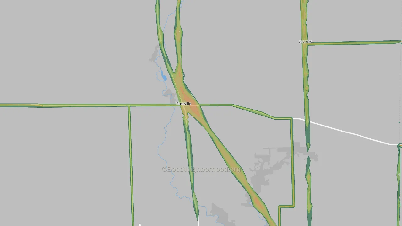 60963, IL Map of Noise Levels in 60963