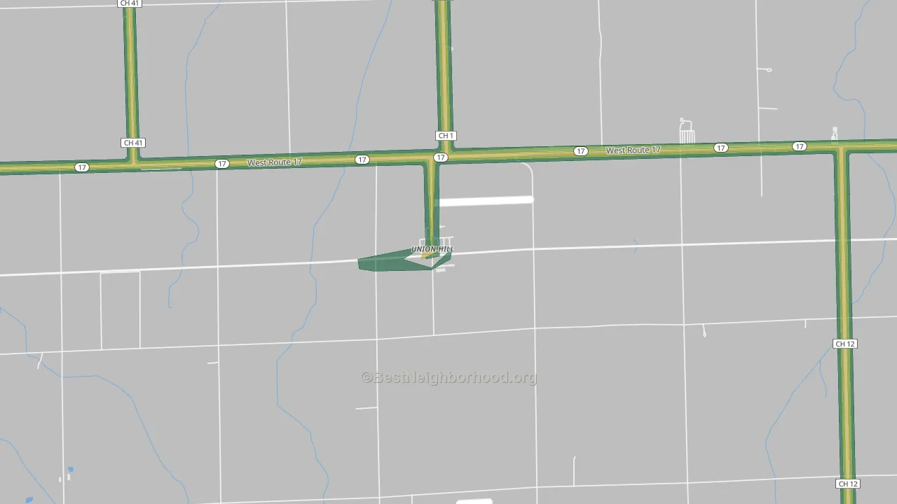 60969, IL Map of Noise Levels in 60969