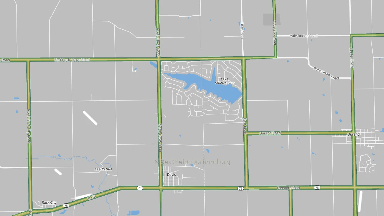 61019, IL Map of Noise Levels in 61019