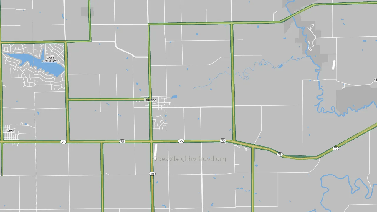 61024, IL Map of Noise Levels in 61024