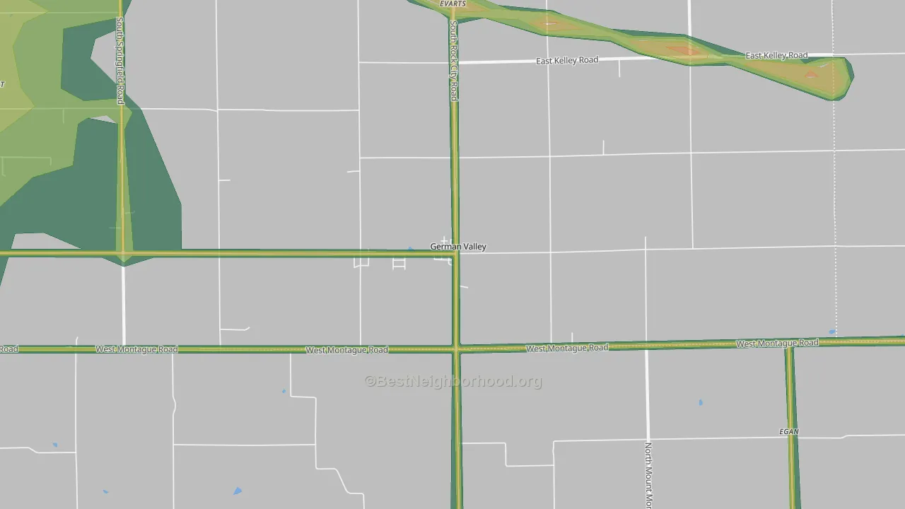 61039, IL Map of Noise Levels in 61039