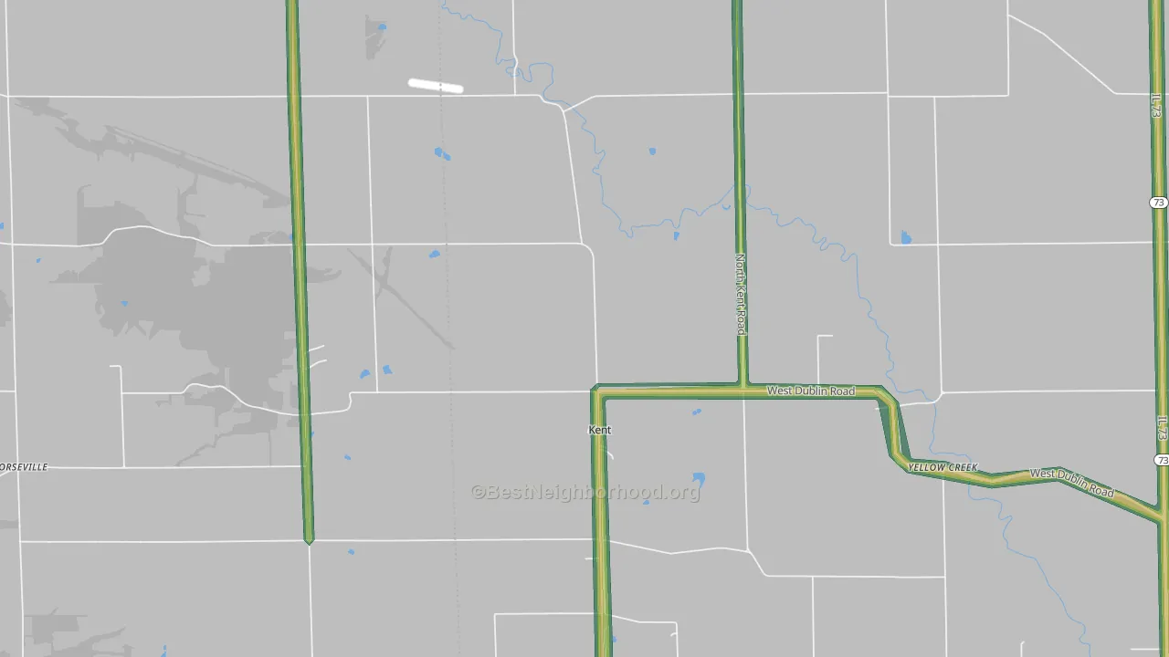 61044, IL Map of Noise Levels in 61044