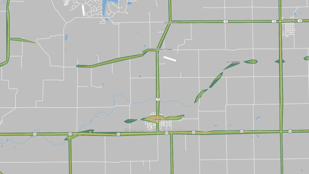 61046, IL Map of Noise Levels in 61046