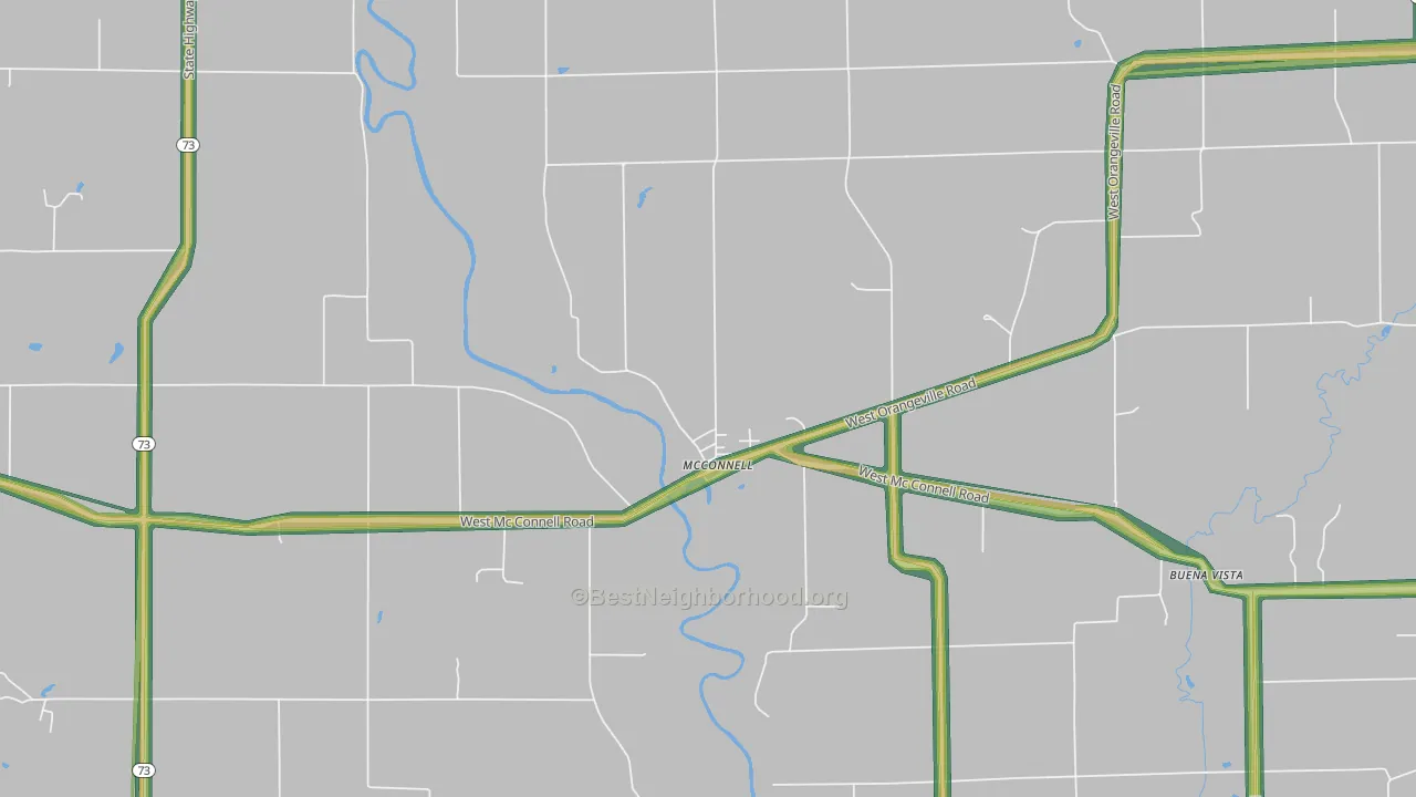 61050, IL Map of Noise Levels in 61050