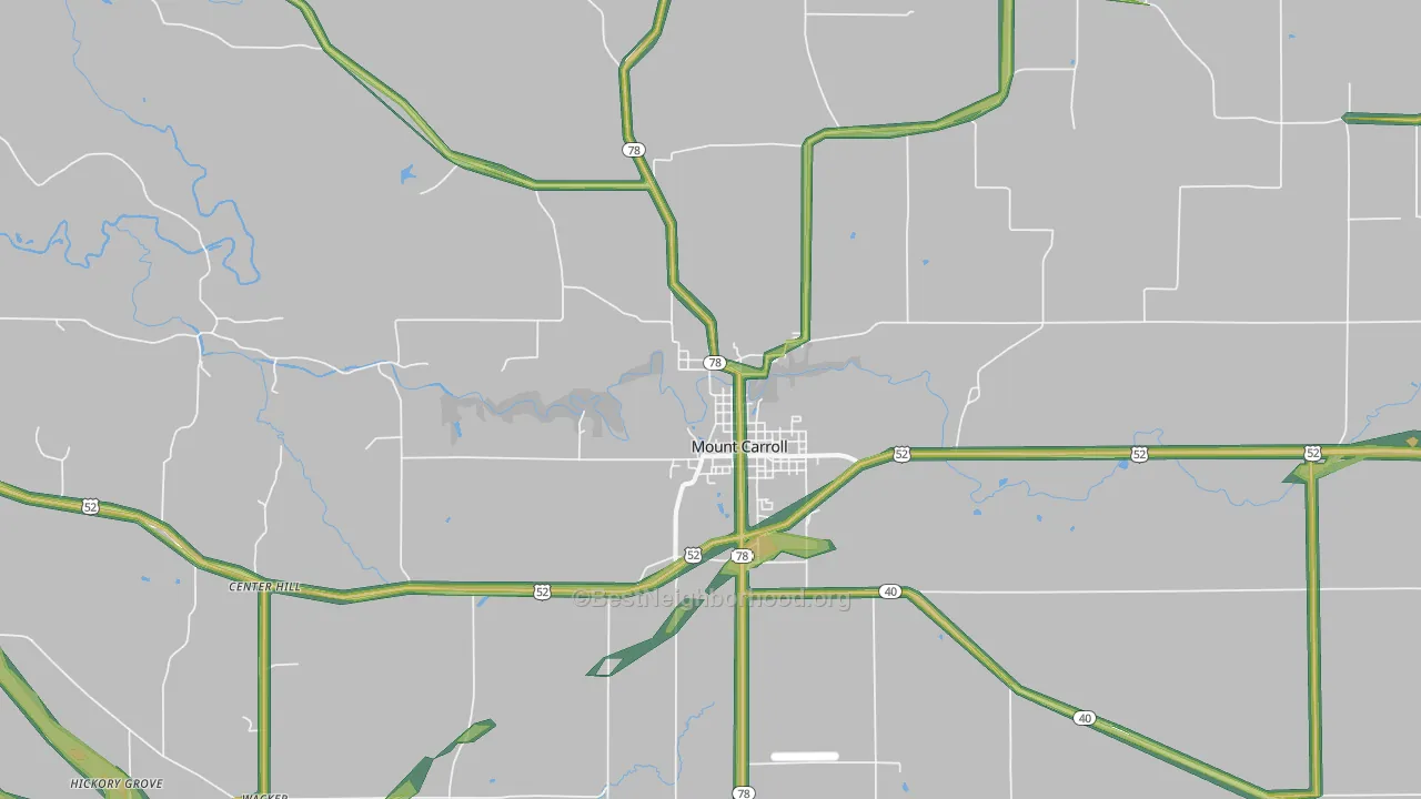 61053, IL Map of Noise Levels in 61053