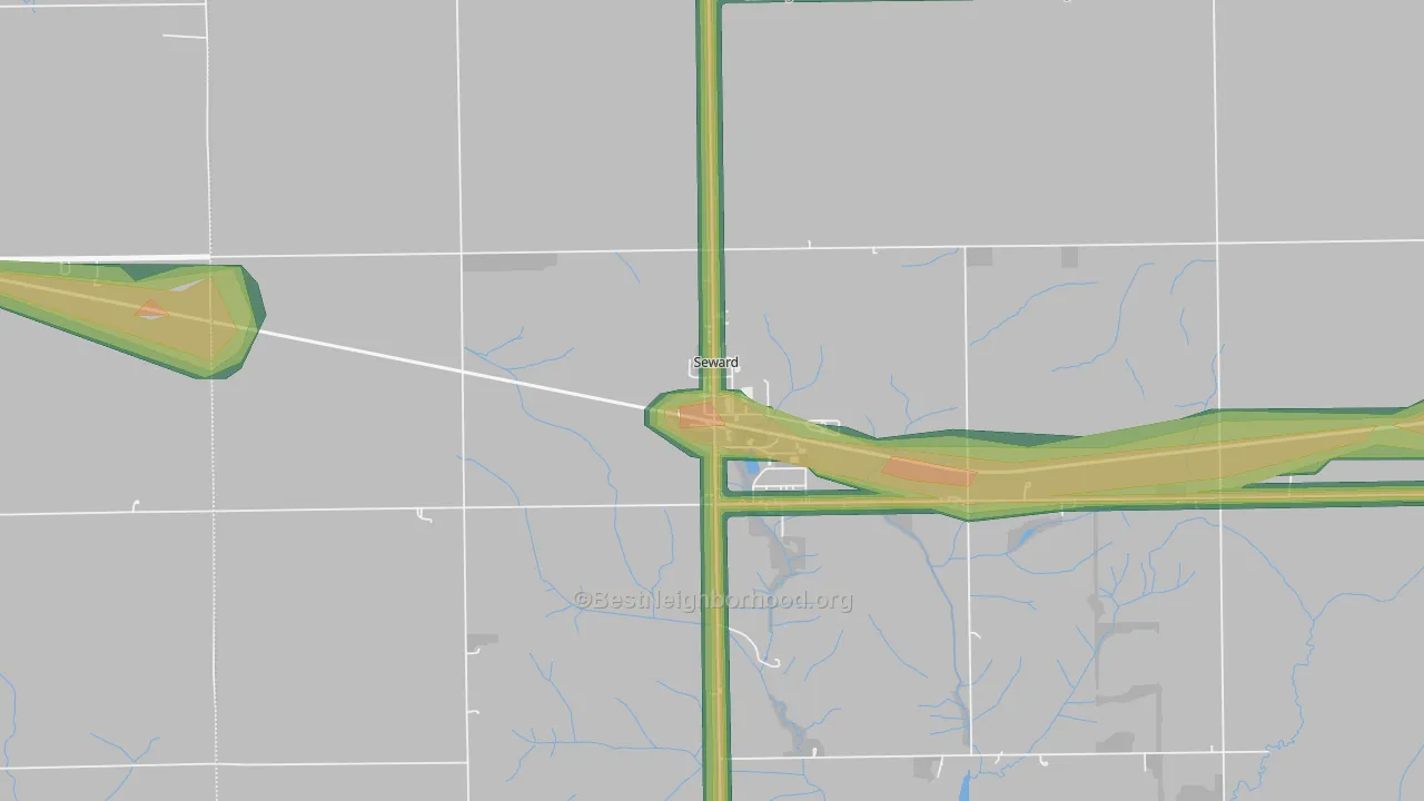 61077, IL Map of Noise Levels in 61077