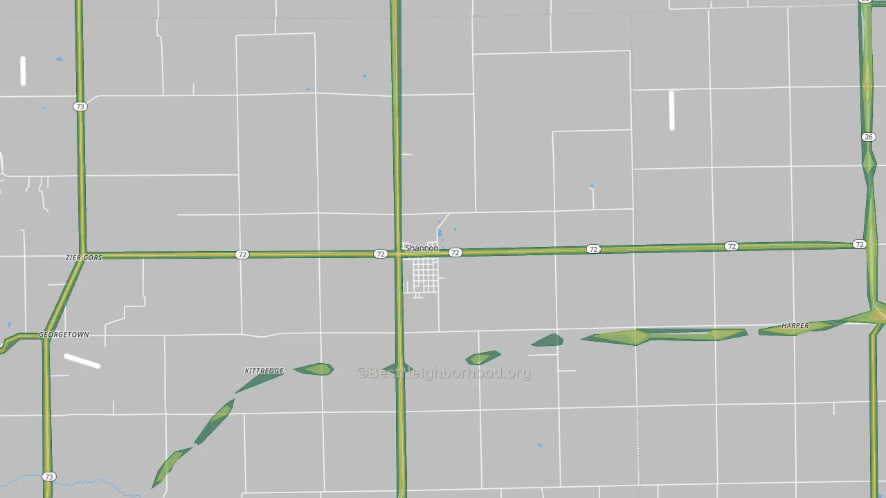 61078, IL Map of Noise Levels in 61078