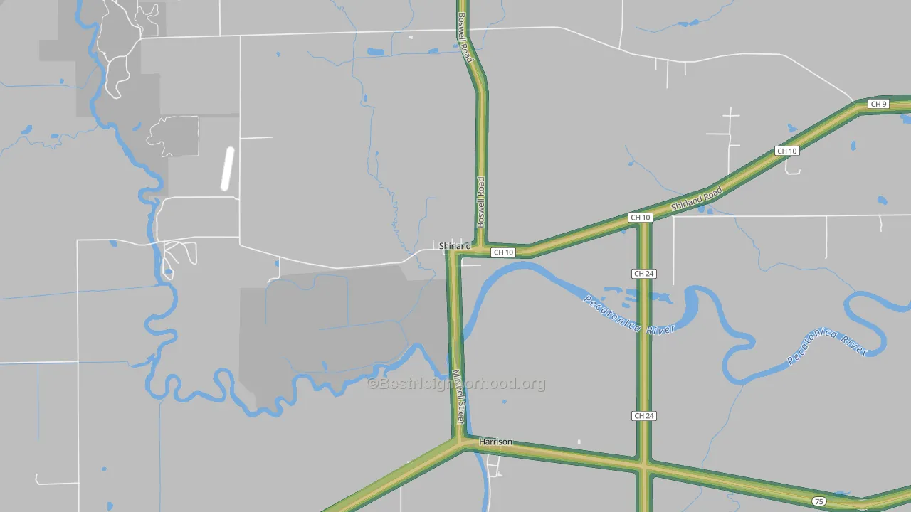 61079, IL Map of Noise Levels in 61079