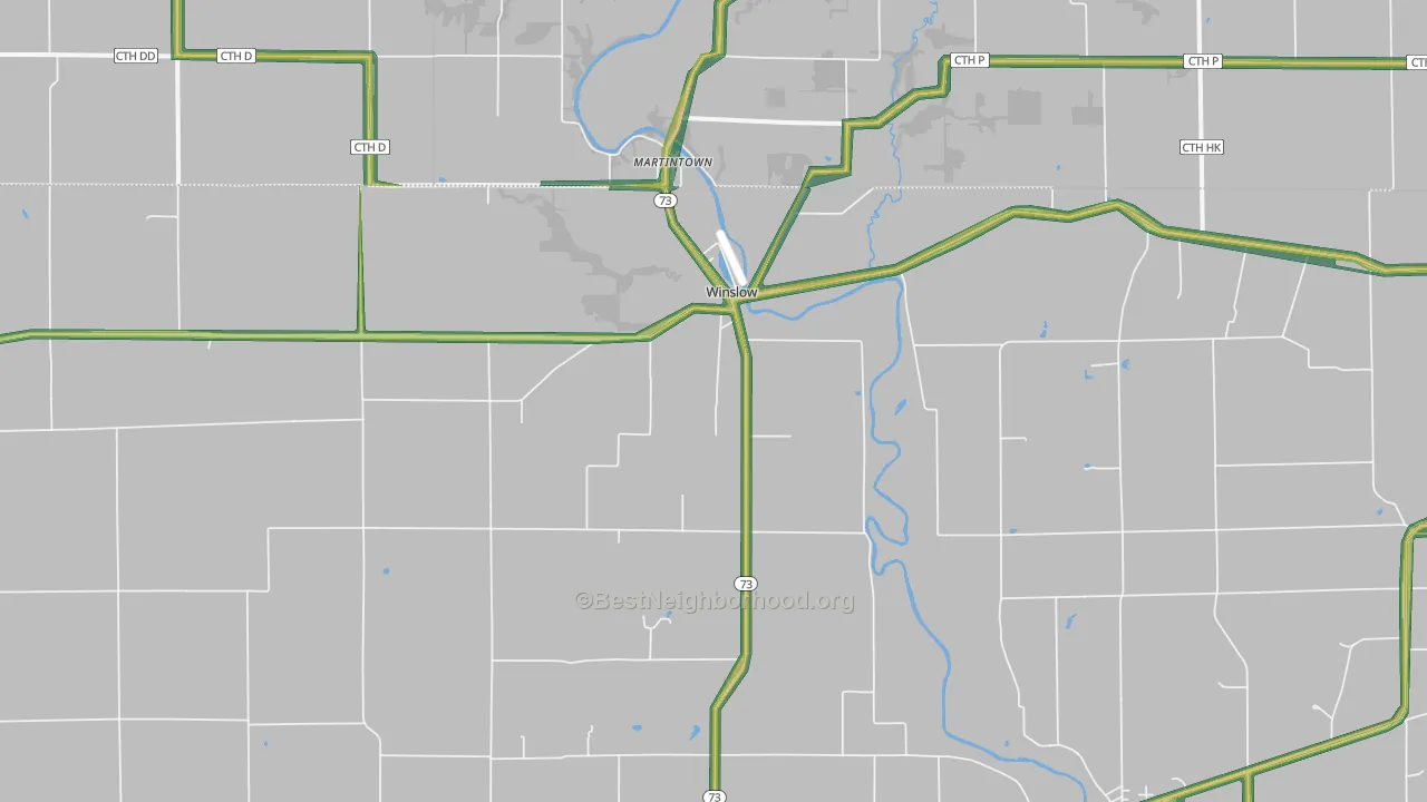 61089, IL Map of Noise Levels in 61089