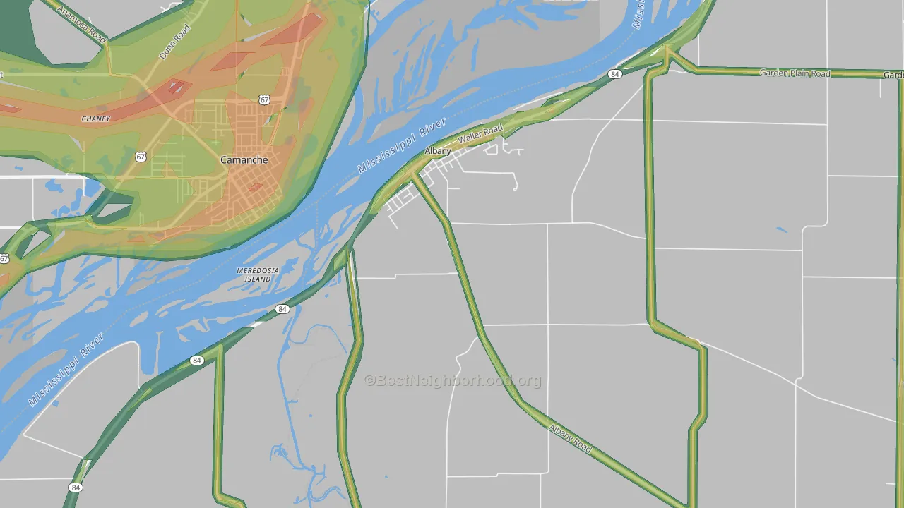 61230, IL Map of Noise Levels in 61230