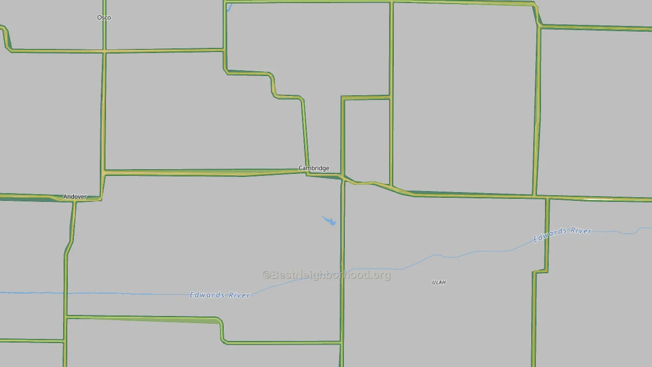61238, IL Map of Noise Levels in 61238