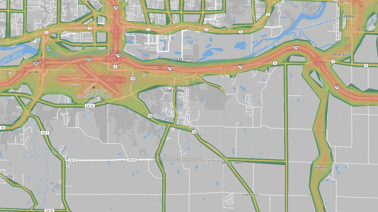61240, IL Map of Noise Levels in 61240