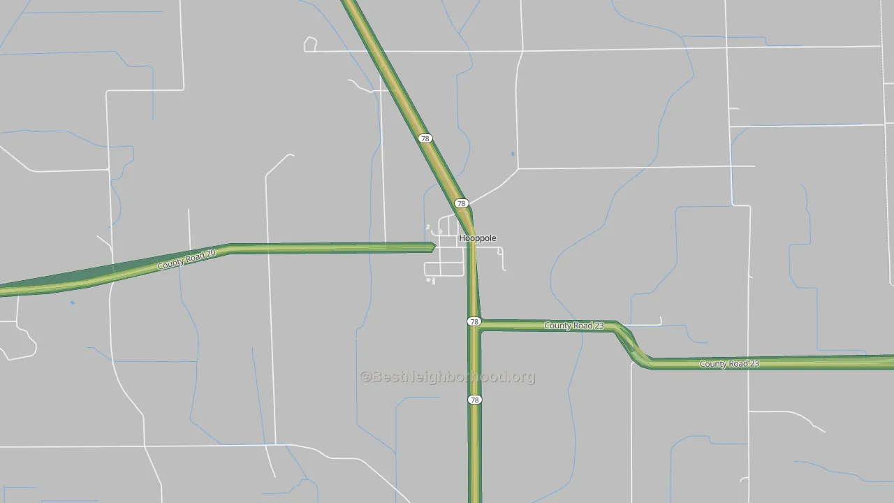 61258, IL Map of Noise Levels in 61258