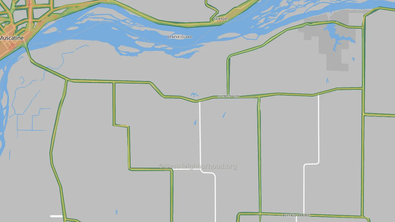 61259, IL Map of Noise Levels in 61259