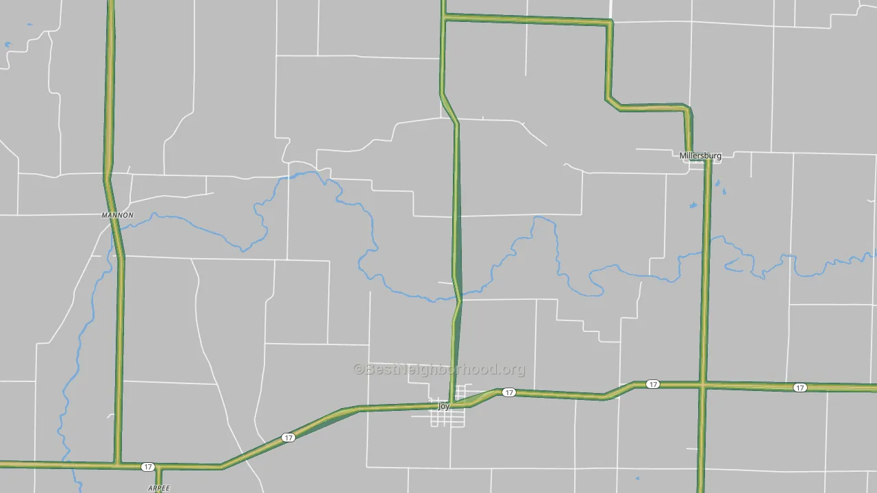 61260, IL Map of Noise Levels in 61260