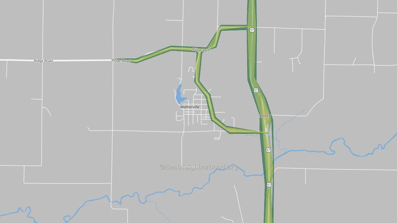 61263, IL Map of Noise Levels in 61263