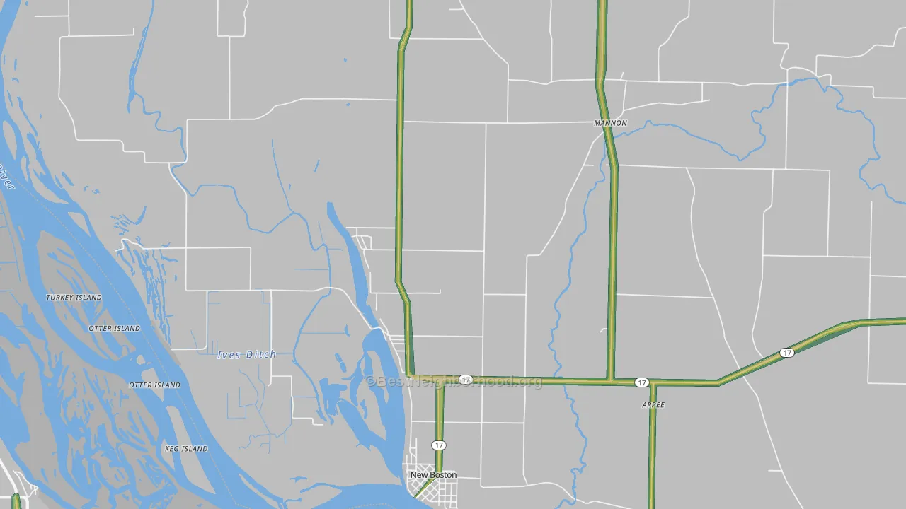 61272, IL Map of Noise Levels in 61272