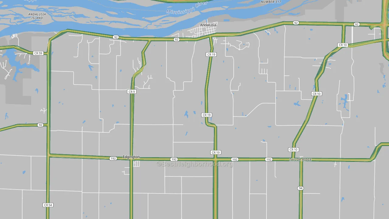 61284, IL Map of Noise Levels in 61284