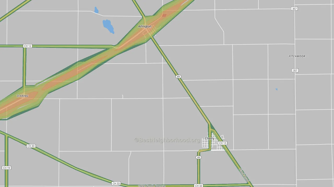 61312, IL Map of Noise Levels in 61312
