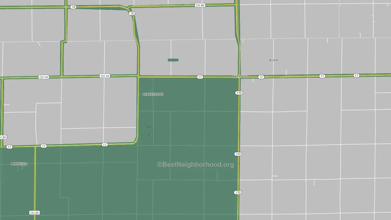 61313, IL Map of Noise Levels in 61313