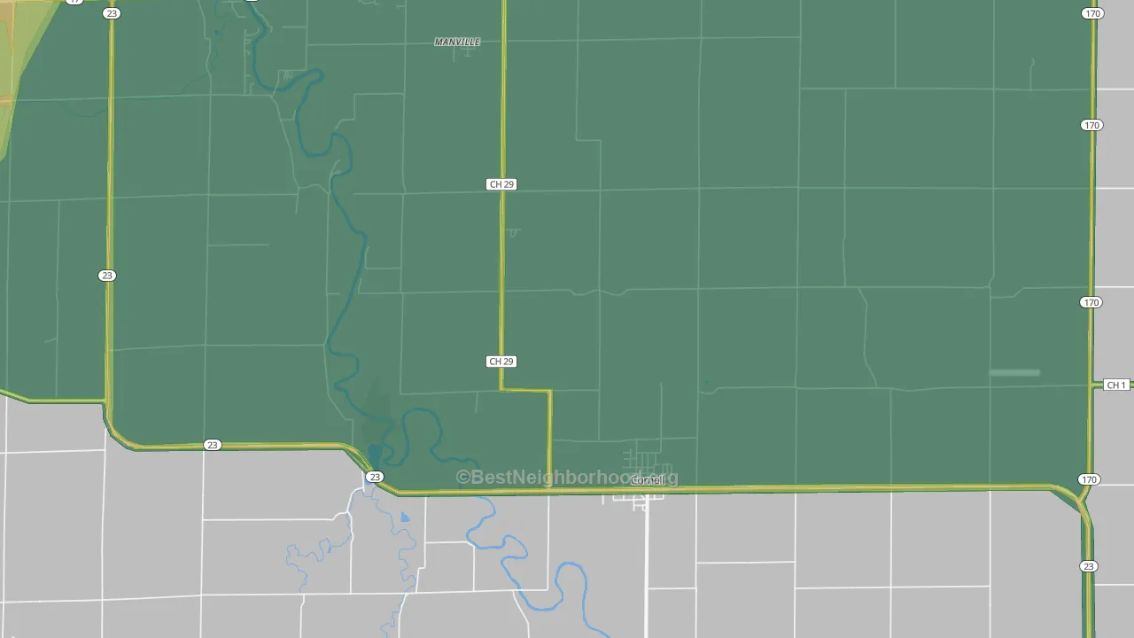 61319, IL Map of Noise Levels in 61319