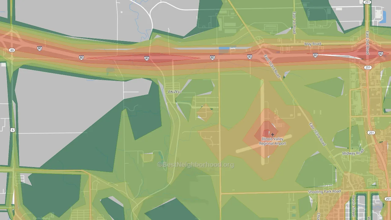 61320, IL Map of Noise Levels in 61320