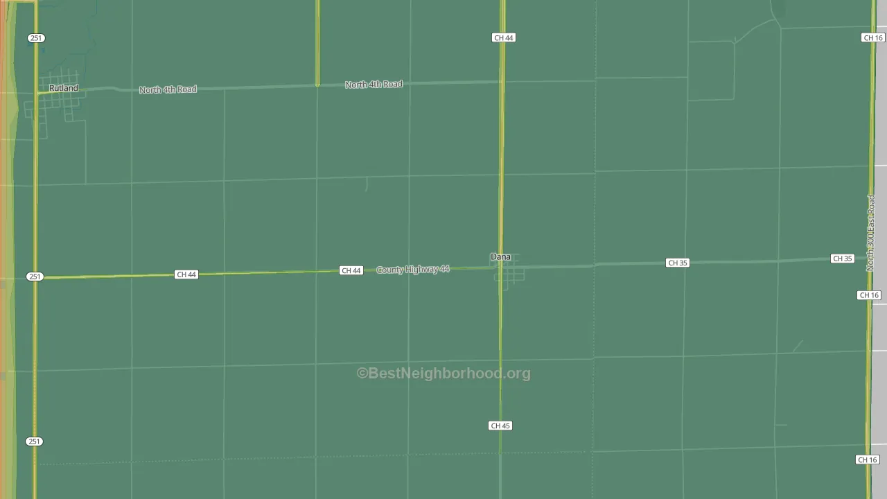61321, IL Map of Noise Levels in 61321