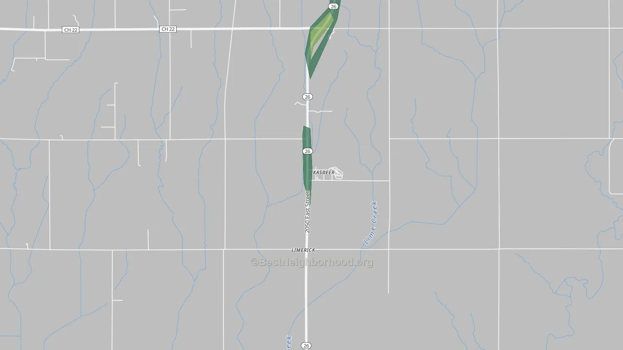 61328, IL Map of Noise Levels in 61328