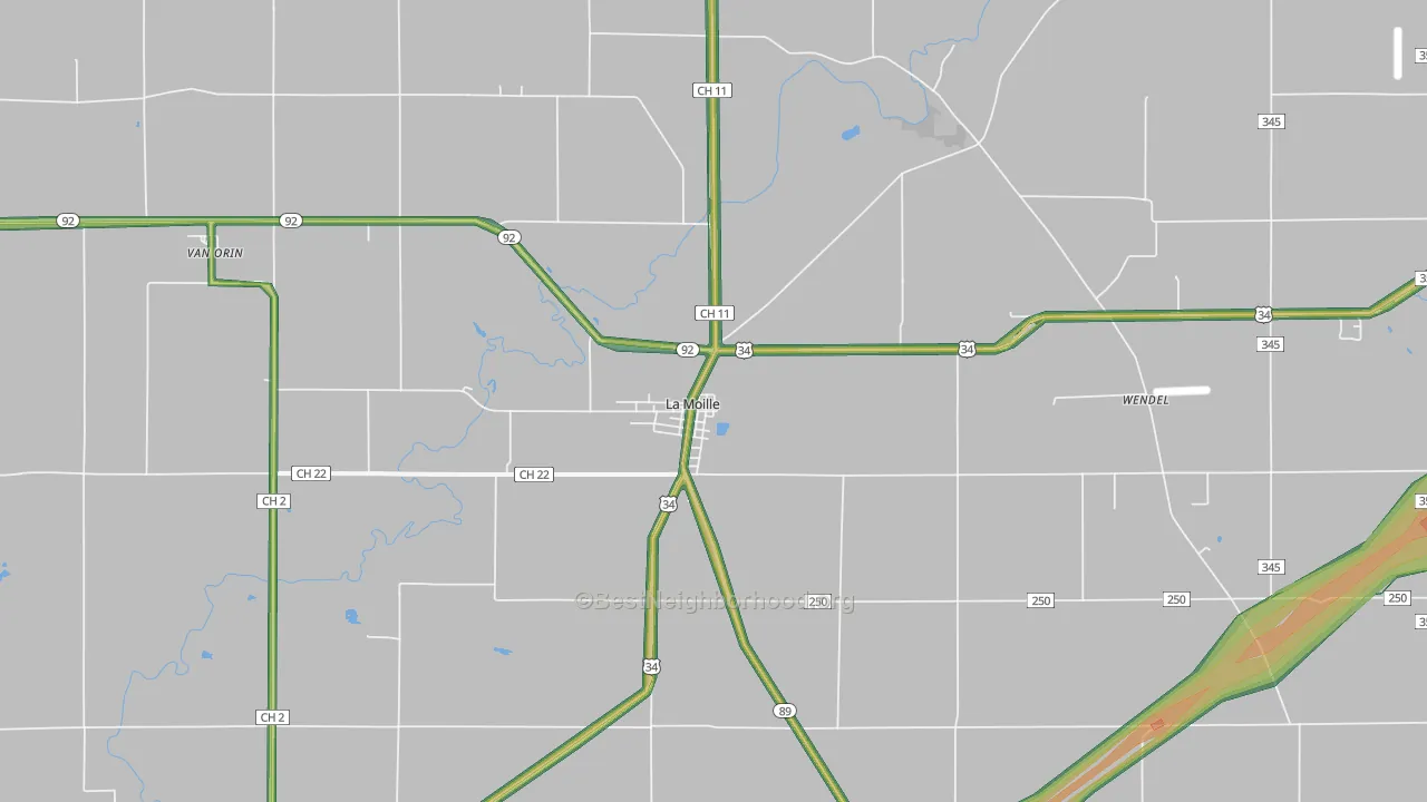 61330, IL Map of Noise Levels in 61330
