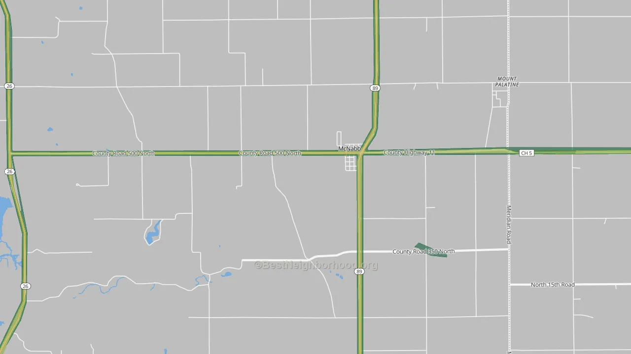 61335, IL Map of Noise Levels in 61335