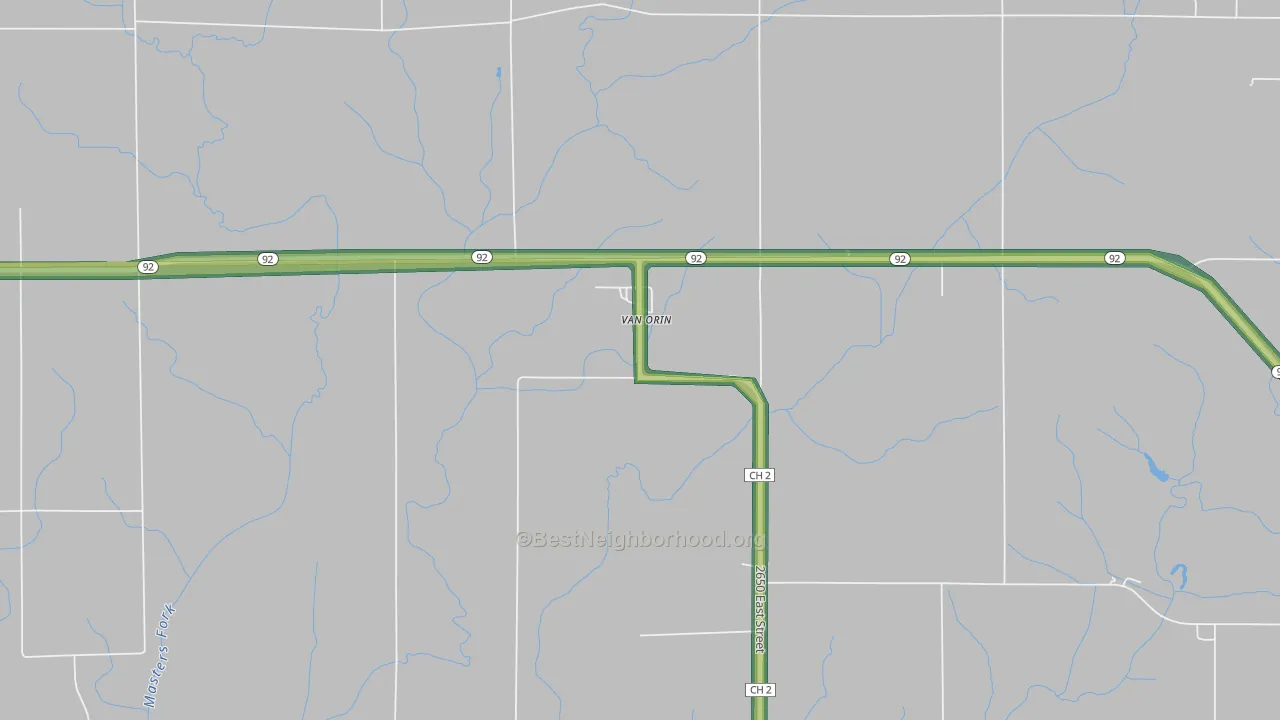 61374, IL Map of Noise Levels in 61374