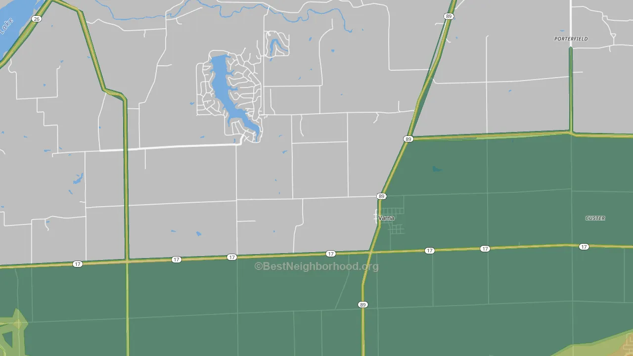 61375, IL Map of Noise Levels in 61375