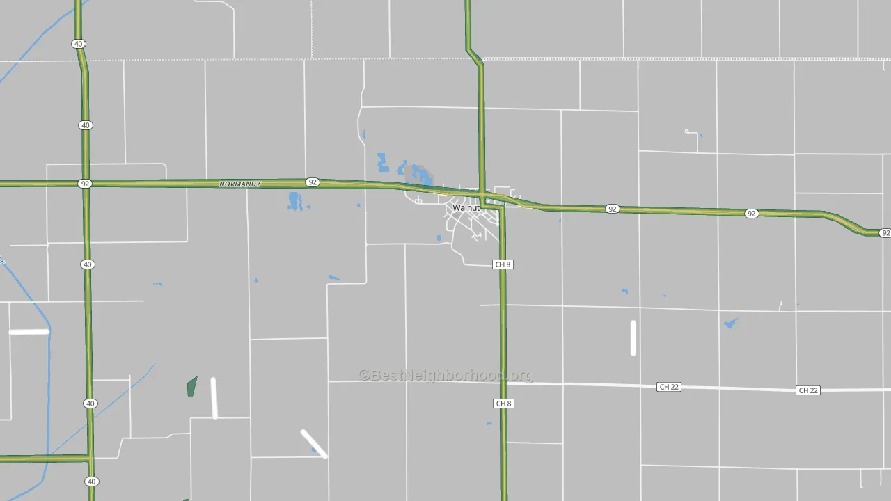 61376, IL Map of Noise Levels in 61376