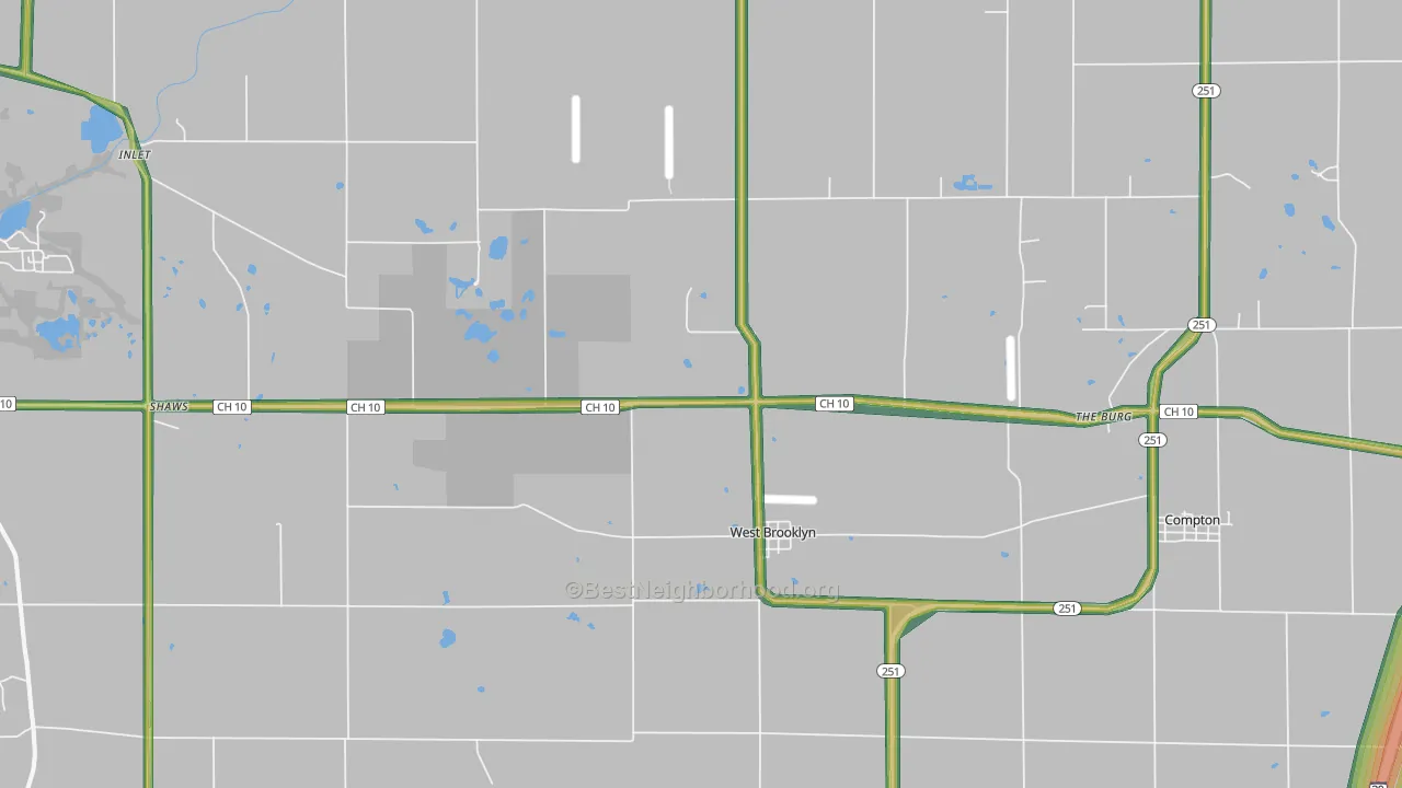 61378, IL Map of Noise Levels in 61378
