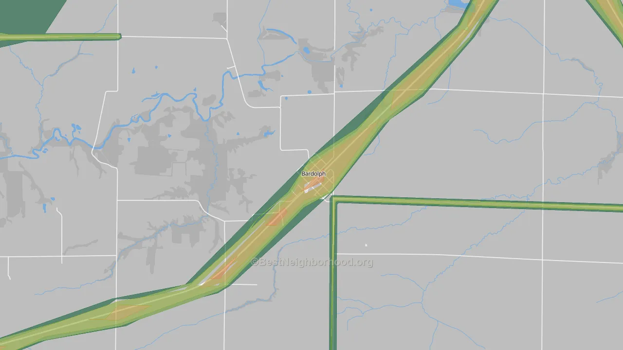 61416, IL Map of Noise Levels in 61416