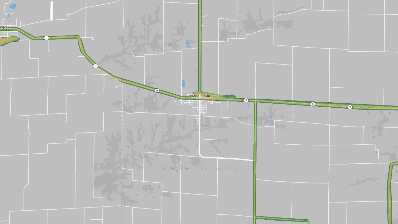 61420, IL Map of Noise Levels in 61420