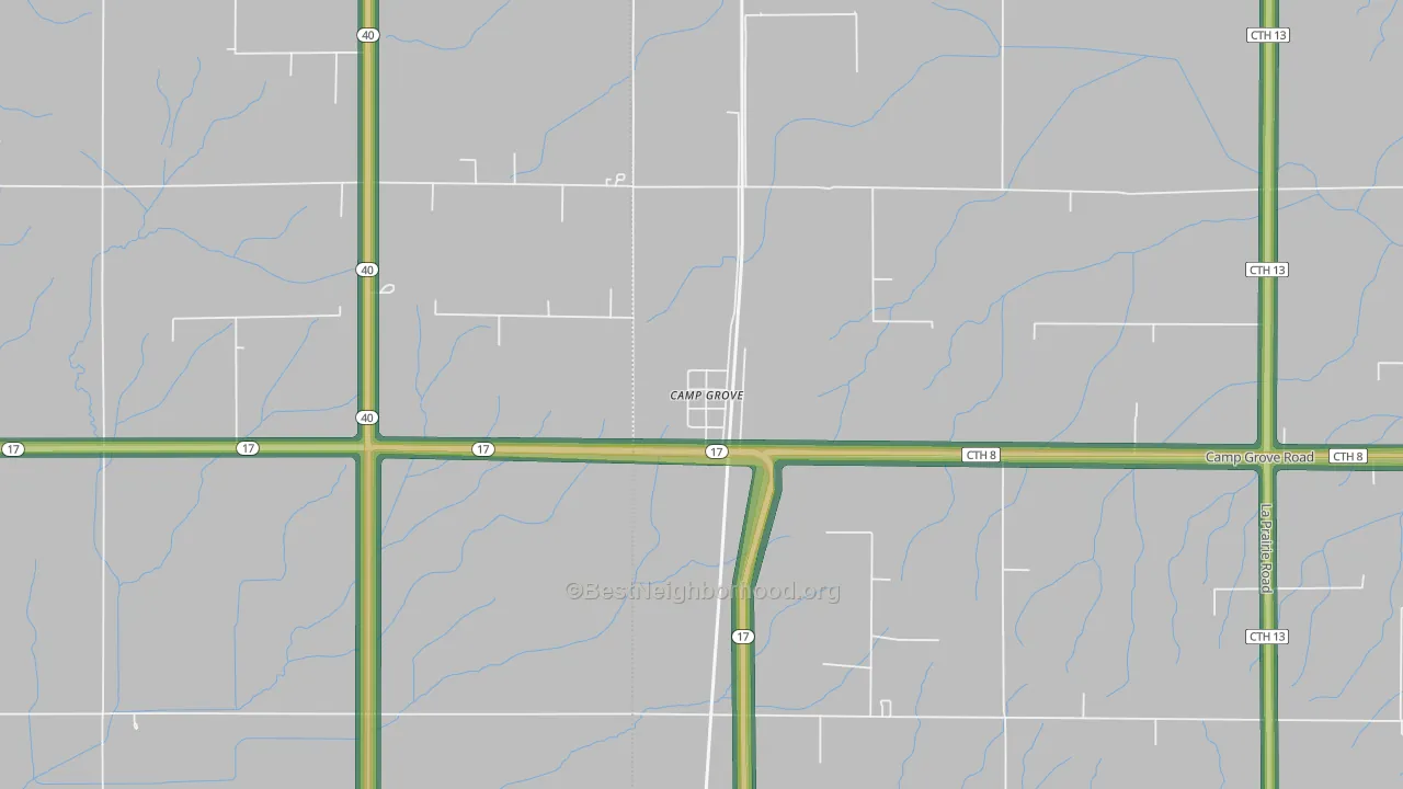 61424, IL Map of Noise Levels in 61424