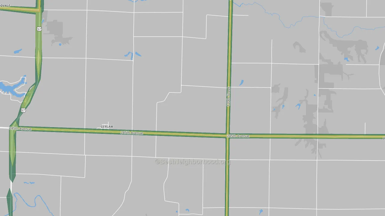 61435, IL Map of Noise Levels in 61435