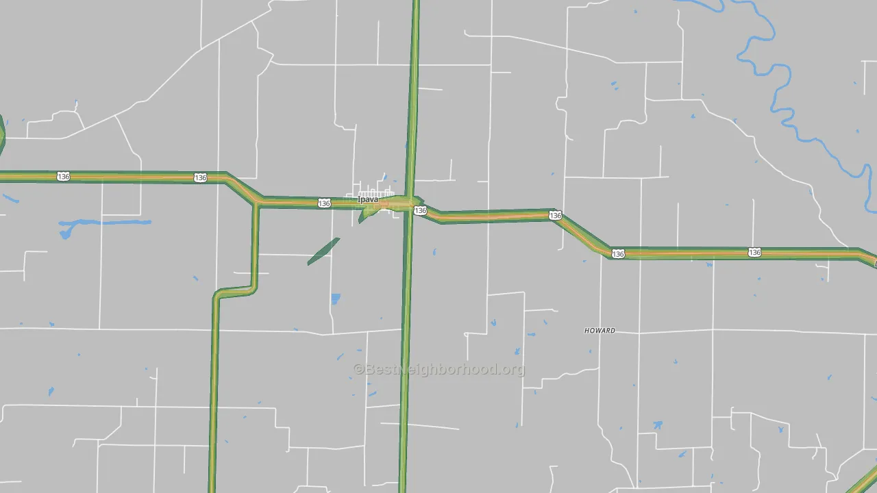 61441, IL Map of Noise Levels in 61441