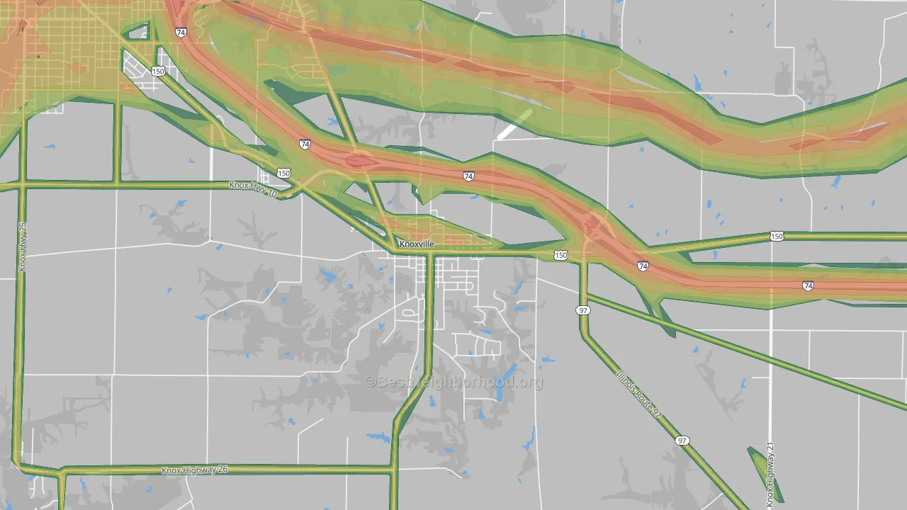 61448, IL Map of Noise Levels in 61448