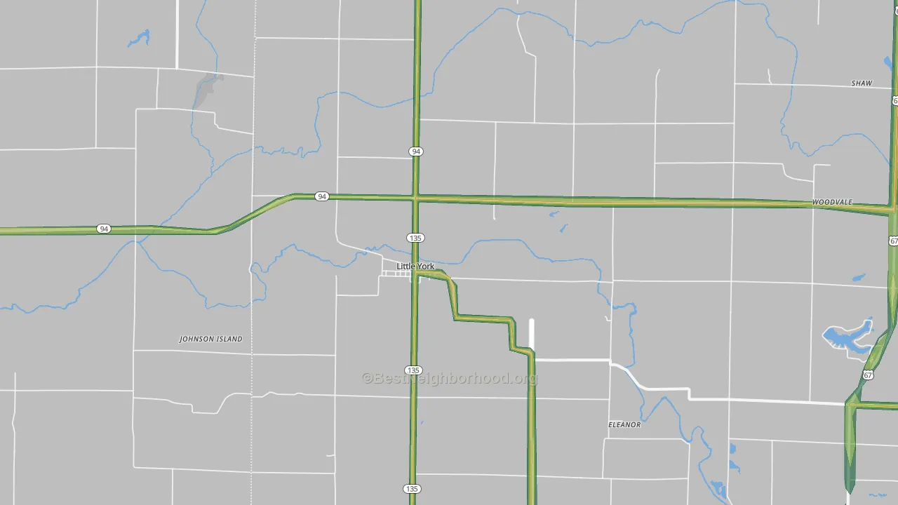 61453, IL Map of Noise Levels in 61453
