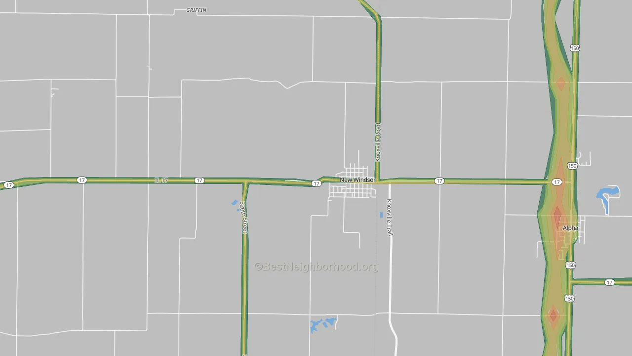 61465, IL Map of Noise Levels in 61465