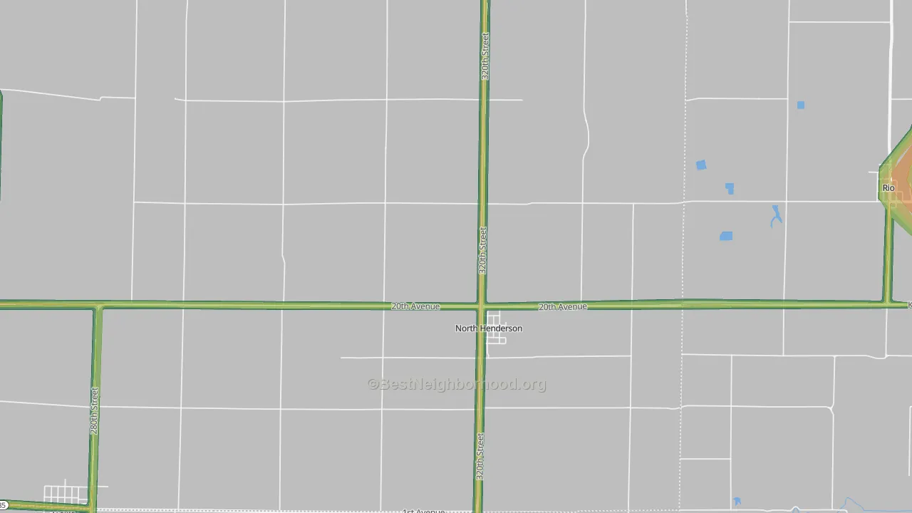 61466, IL Map of Noise Levels in 61466