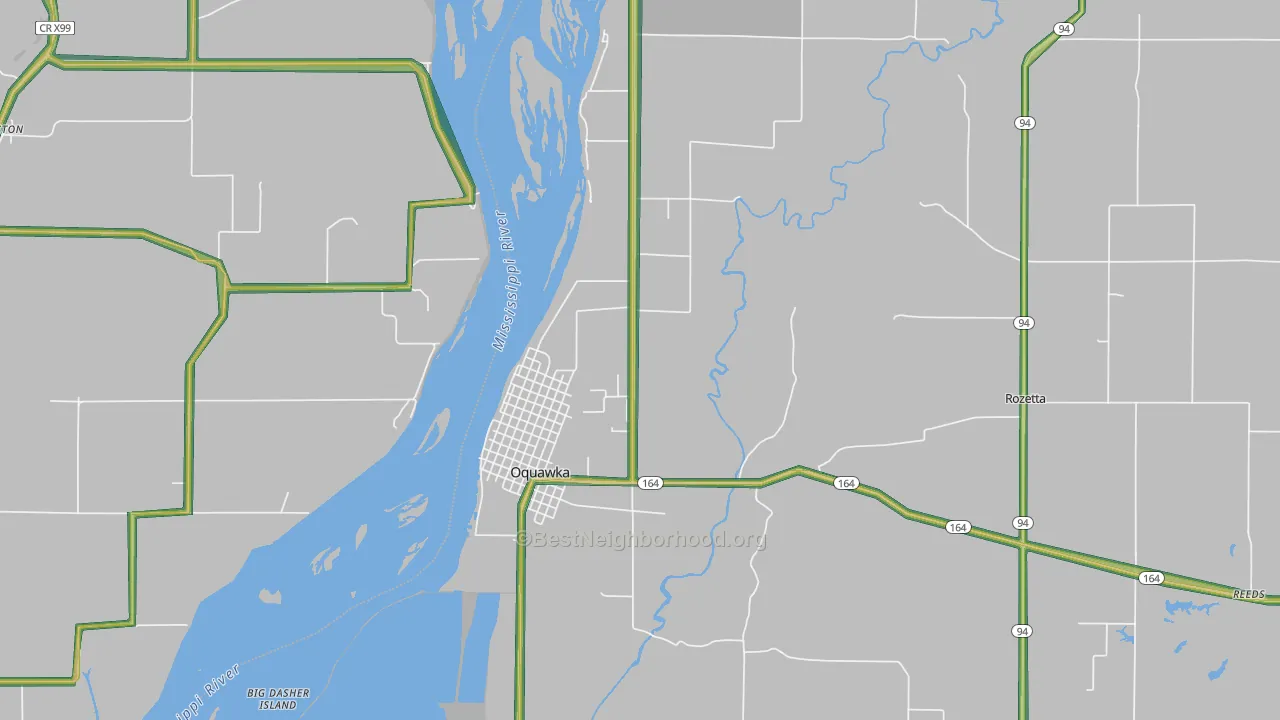 61469, IL Map of Noise Levels in 61469