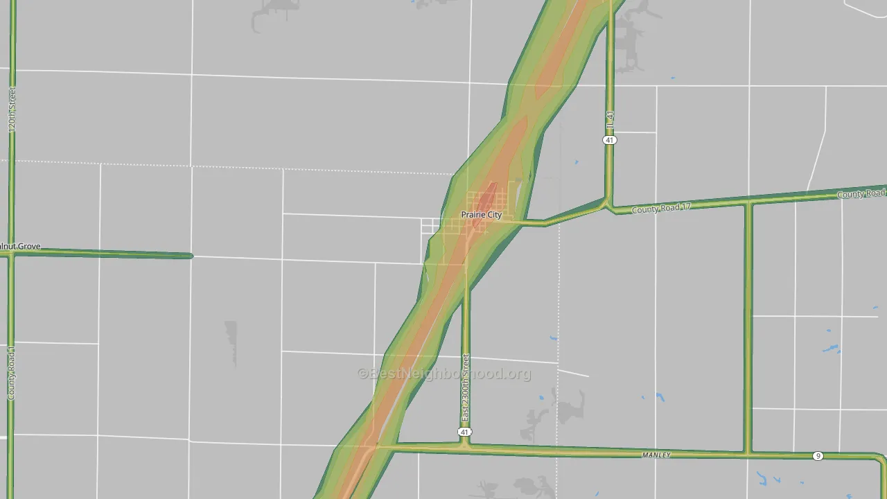61470, IL Map of Noise Levels in 61470