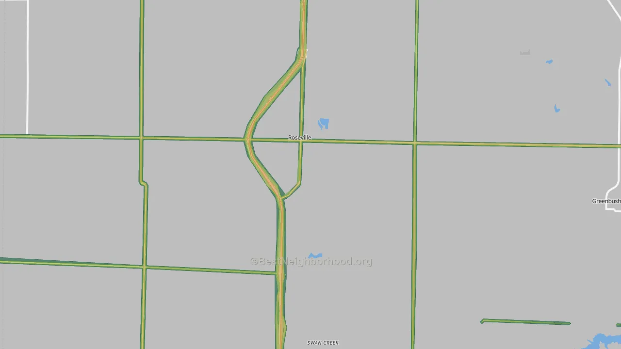 61473, IL Map of Noise Levels in 61473